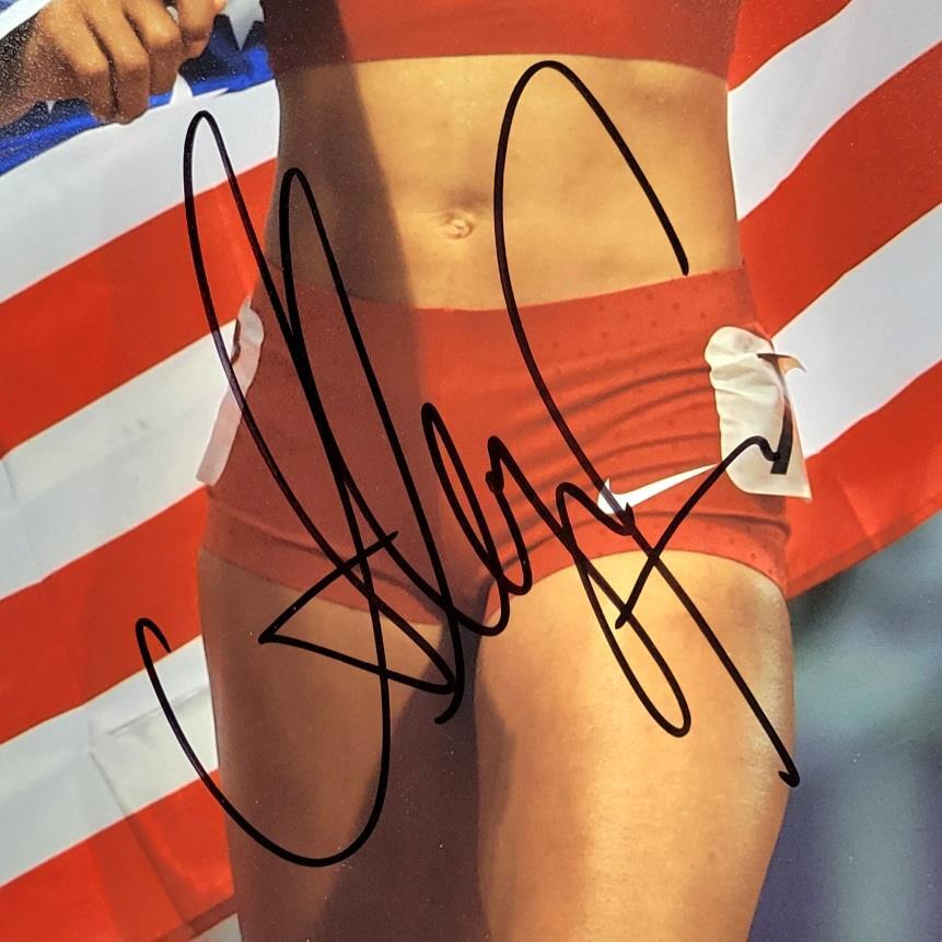 Allyson Felix signed 11x14 Photo USA Olympics Track autograph ~ Beckett BAS