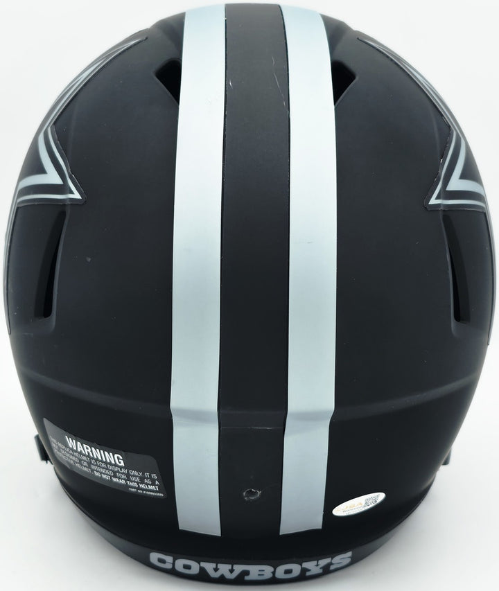 George Pickens Signed Cowboys Eclipse Black Full Sz Speed Rep Helmet JSA Witness