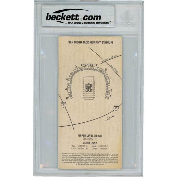 Doug Williams Autographed Washington Redskins SB XXII Ticket Stub Beckett 47598