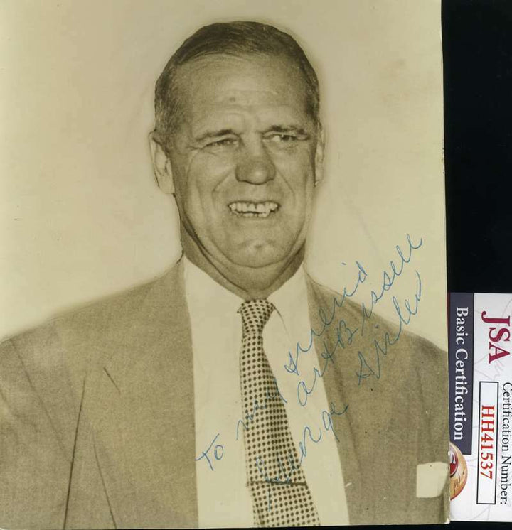 George Sisler JSA Coa Hand Signed 5x6 Photo Autograph