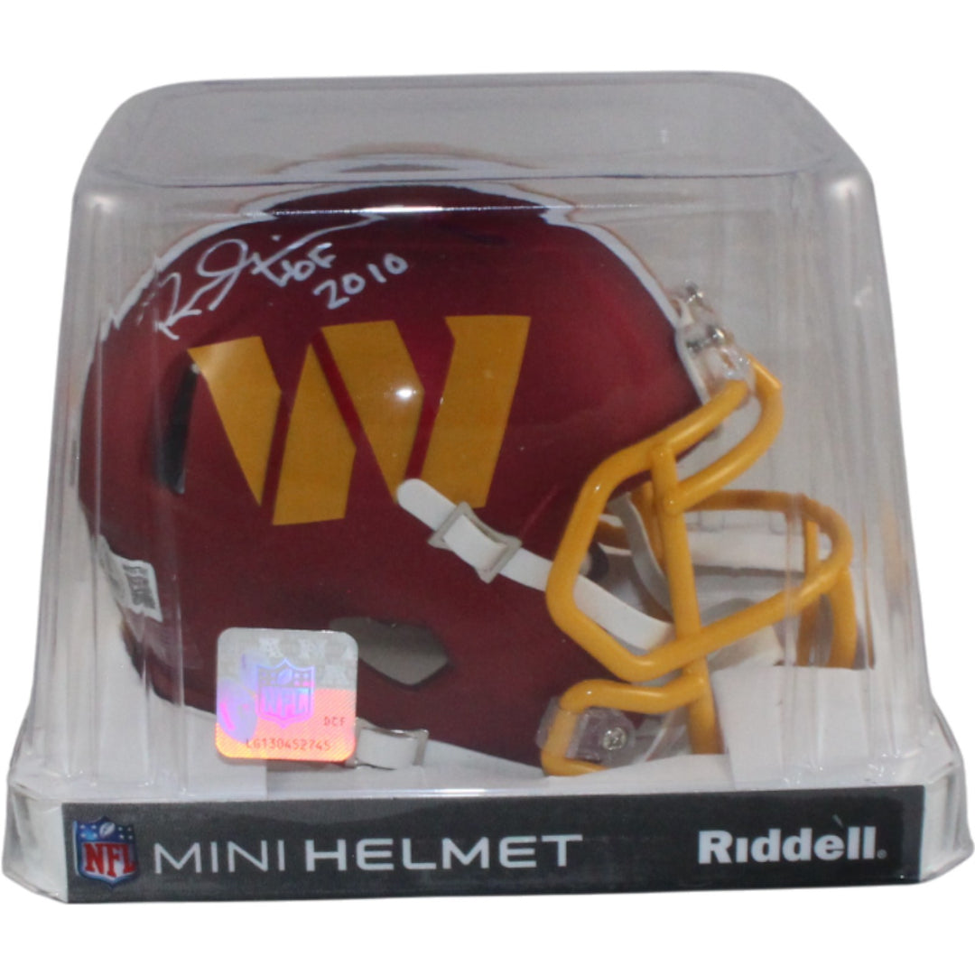 Russ Grimm Signed Washington Commanders 25 Alt Mini Helmet HOF Beckett WIT 54747