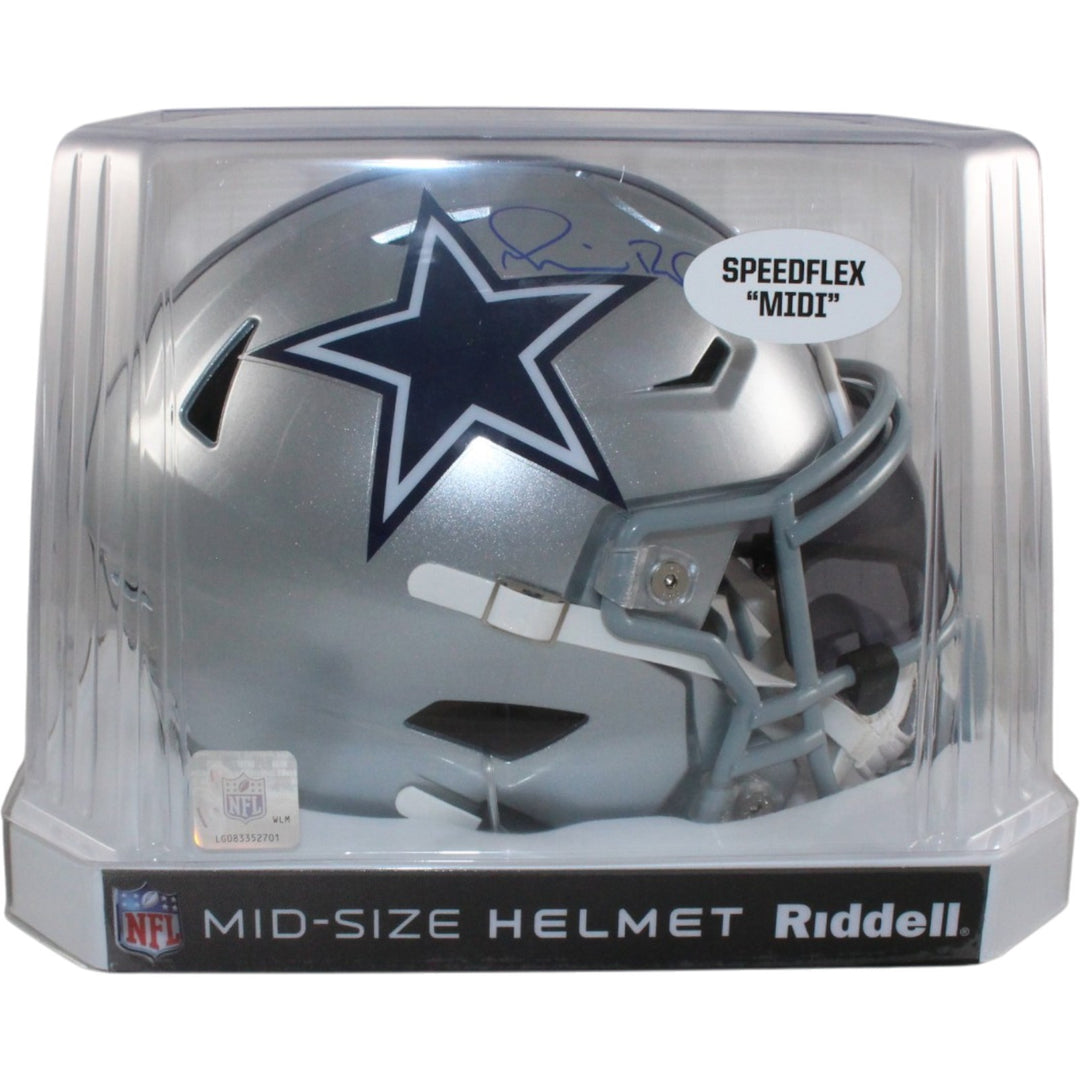 Michael Irvin Autographed Dallas Cowboys Mid-Size Midi Helmet Beckett 56341