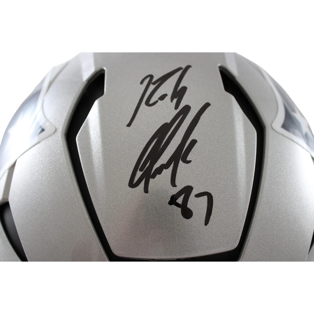 Rob Gronkowski Autographed New England Patriots Axiom F/S Helmet Beckett W 58335