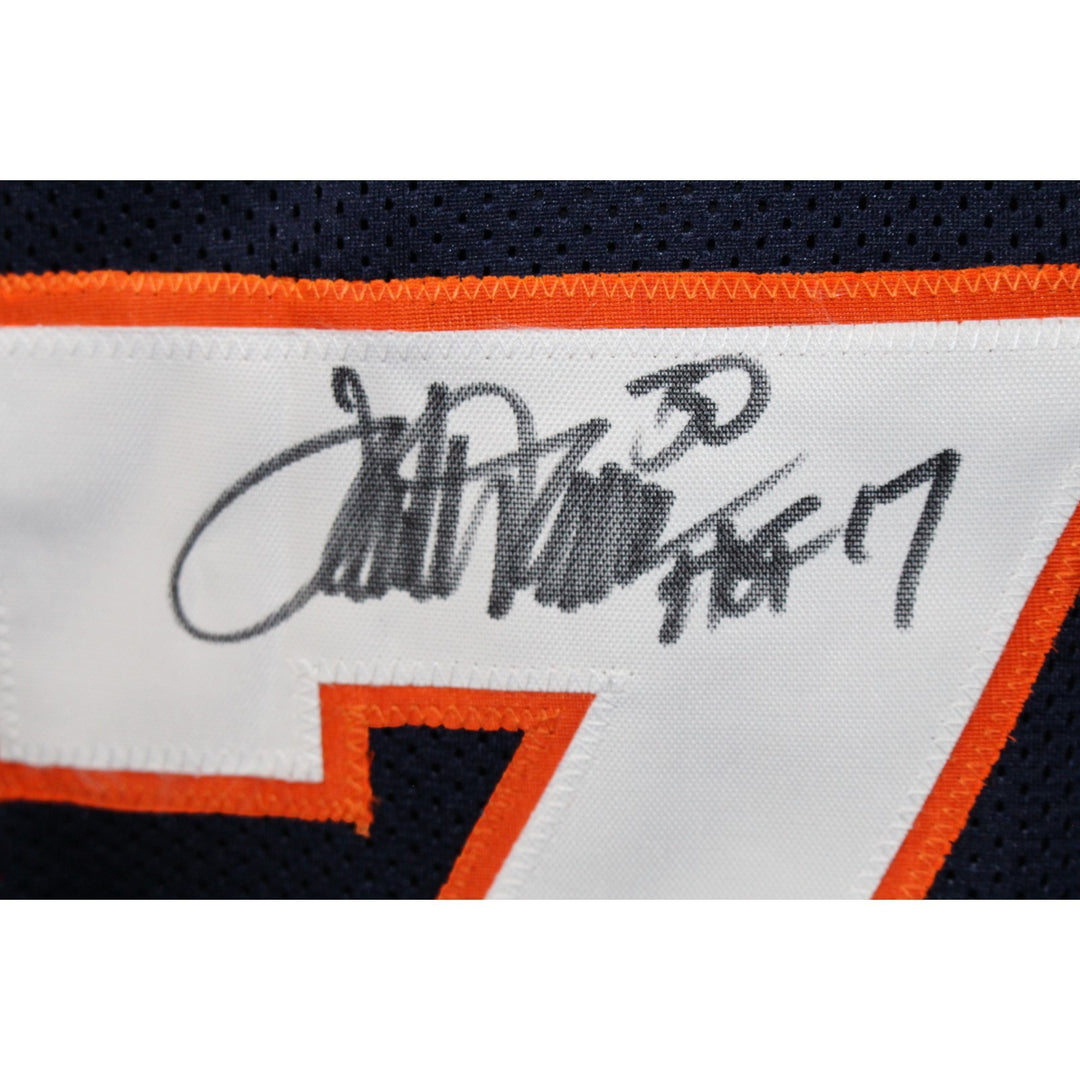 Terrell Davis Autographed Pro Style Sz XL Blue Jersey HOF Beckett 54622