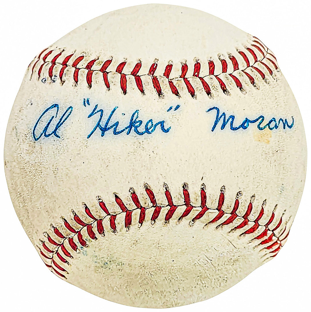 Al "Hiker" Moran Auto Signed Official Wilson Baseball Mets Vintage Sig Beckett