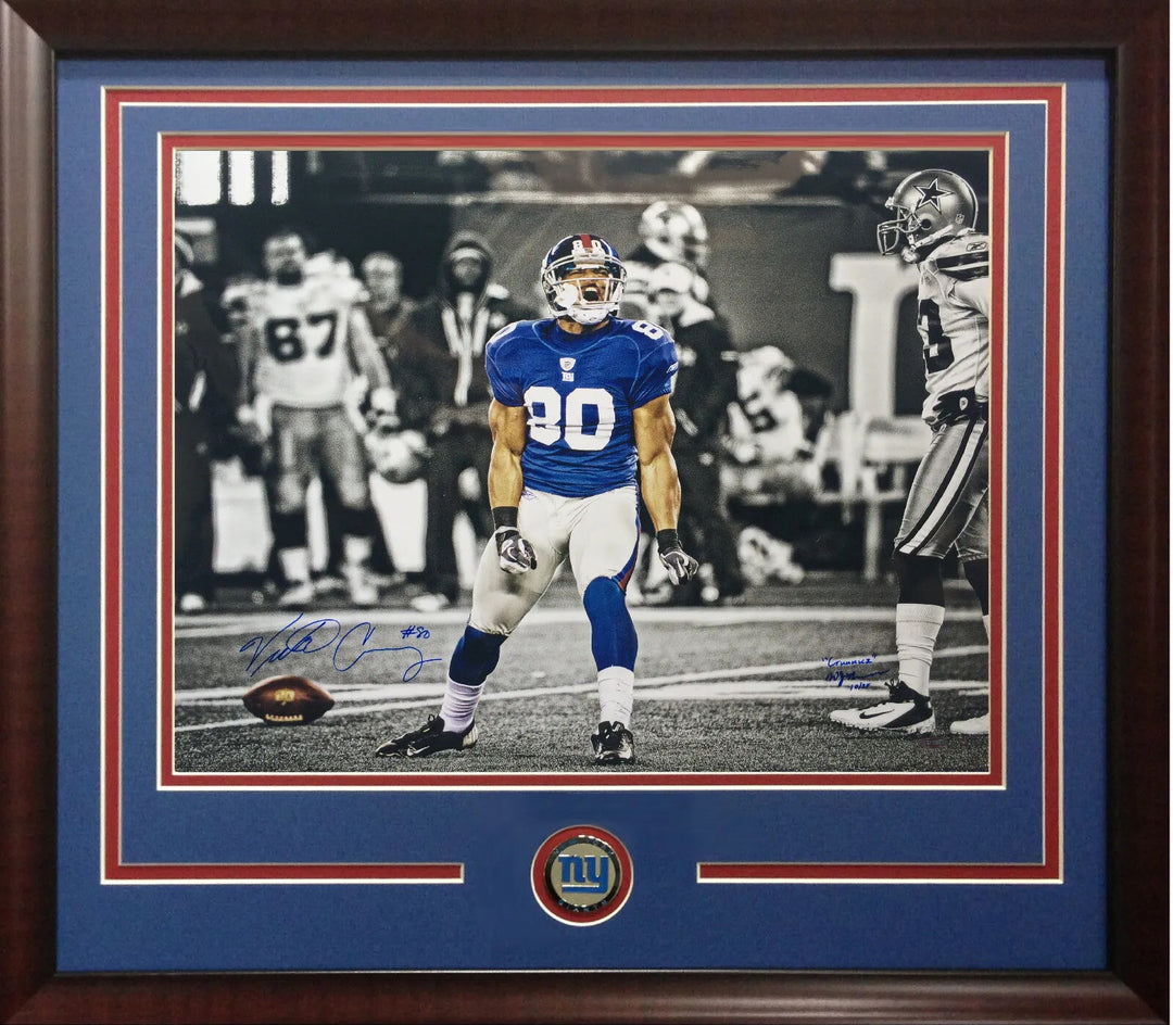 Victor Cruz Signed 20x24 scream Photo framed Giants vs cowboys Auto steiner /80