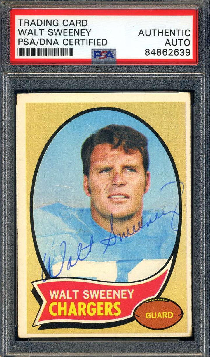 Walt Sweeney PSA DNA Signed 1970 Topps Autograph