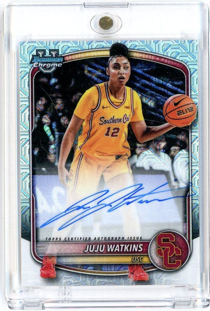 2025 Bowman U Chrome JuJu Watkins #CPAJA Mojo Refractor Auto RC Basketball Card