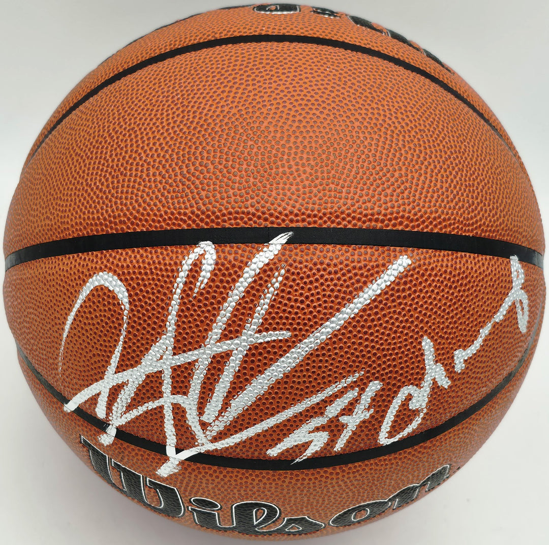 Dennis Rodman Auto Authentic Indoor/Outdoor Basketball Bulls "5X Champ" Beckett