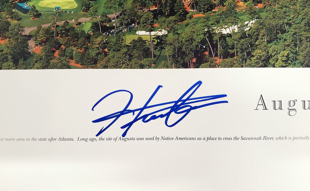 Hideki Matsuyama Signed Framed 12x36 Panoramic Photo Augusta 2021 Masters BAS
