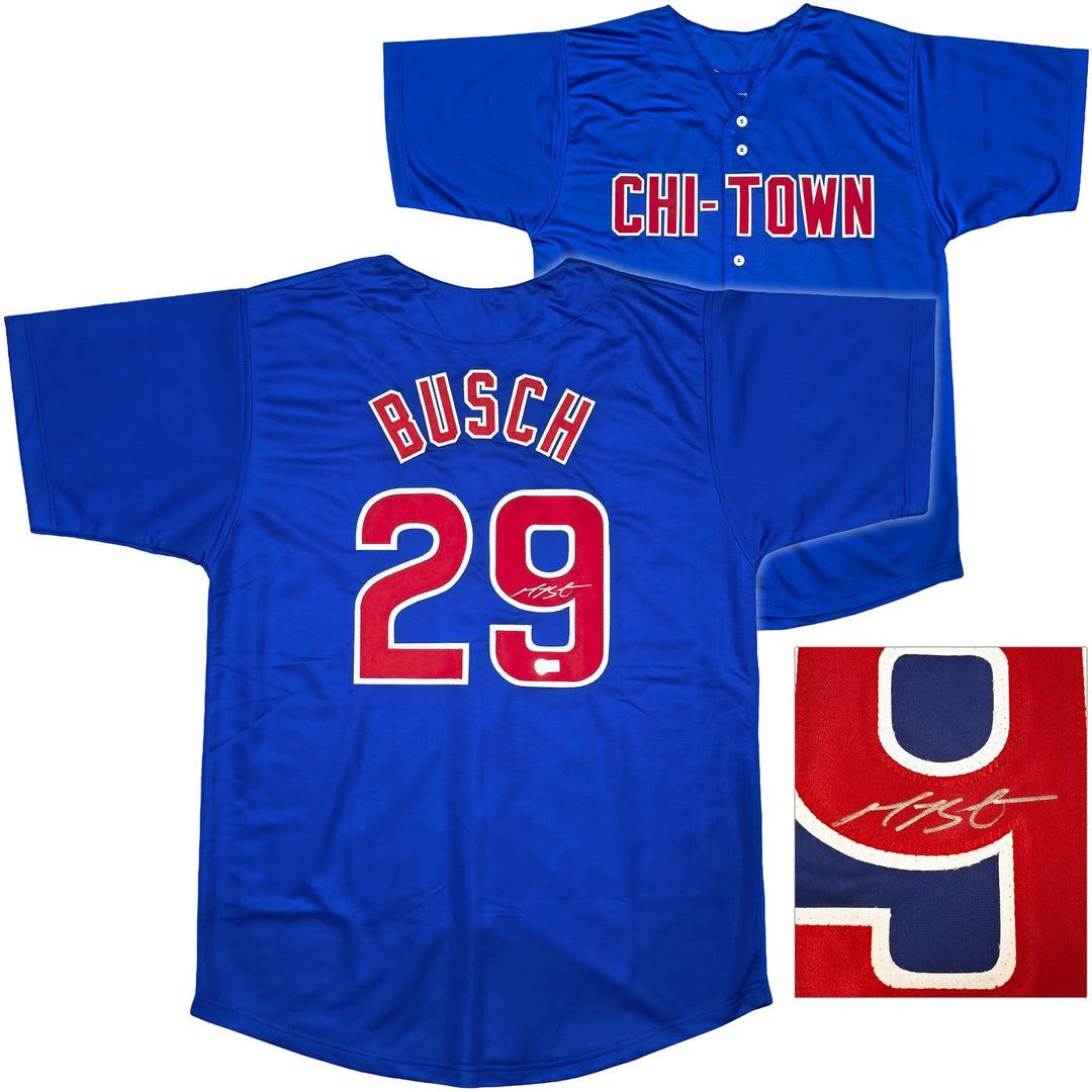 Chicago Cubs Michael Busch Signed Blue Jersey Beckett BAS