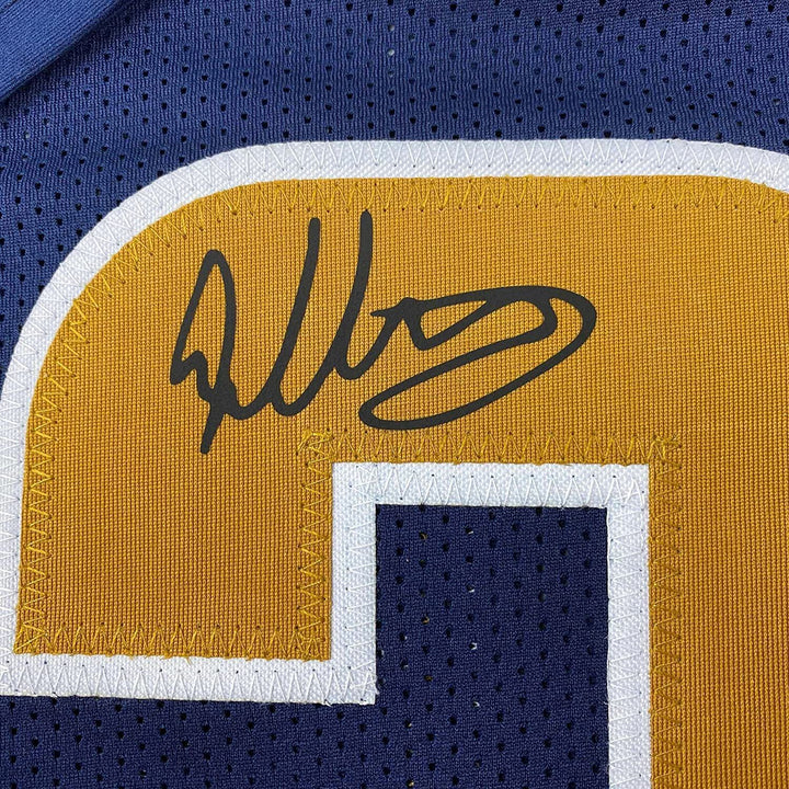 Framed Facsimile Autographed Todd Gurley II 33x42 Navy Blue Reprint Laser Jersey