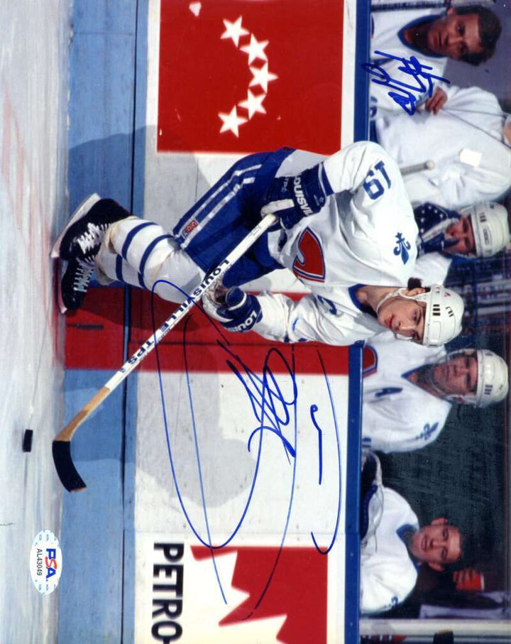Joe Sakic Guy Lafleur PSA DNA Signed 8x10 Photo Autograph