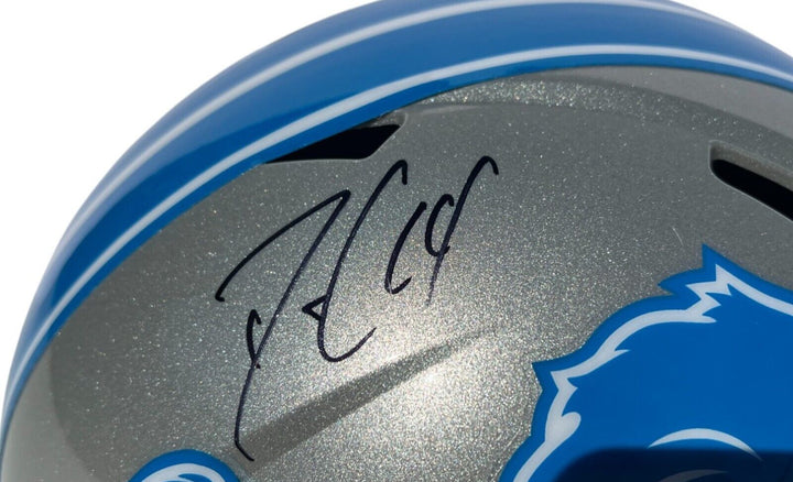 DAN CAMPBELL SIGNED AUTOGRAPHED DETROIT LIONS FOOTBALL FULL SIZE HELMET JSA