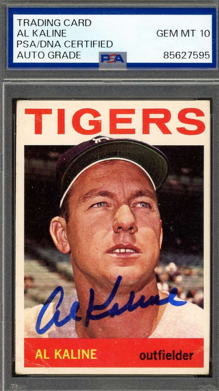 Al Kaline Gem Mint 10 PSA DNA Signed 1964 Topps Autograph