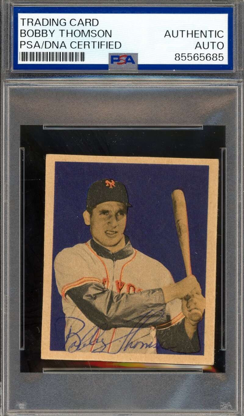 Bobby Thomson PSA DNA Vintage Signed 1949 Bowman Autograph