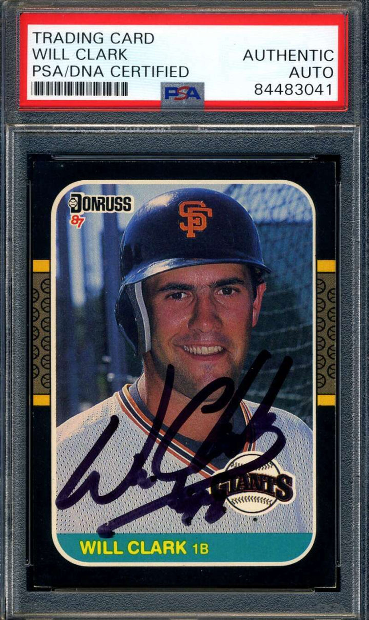 Will Clark PSA DNA Signed 1987 Donruss Rookie Autograph 3041