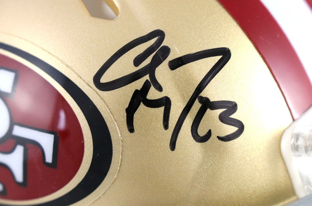 Christian McCaffrey Autographed San Francisco 49ers Mini Helmet Fanatics 52731