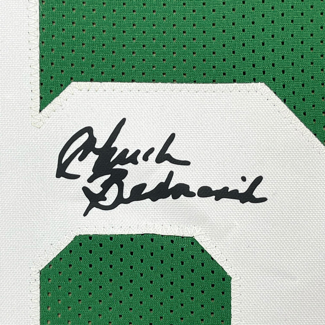 Framed Facsimile Autographed Chuck Bednarik 33x42 Reprint Laser Auto Jersey