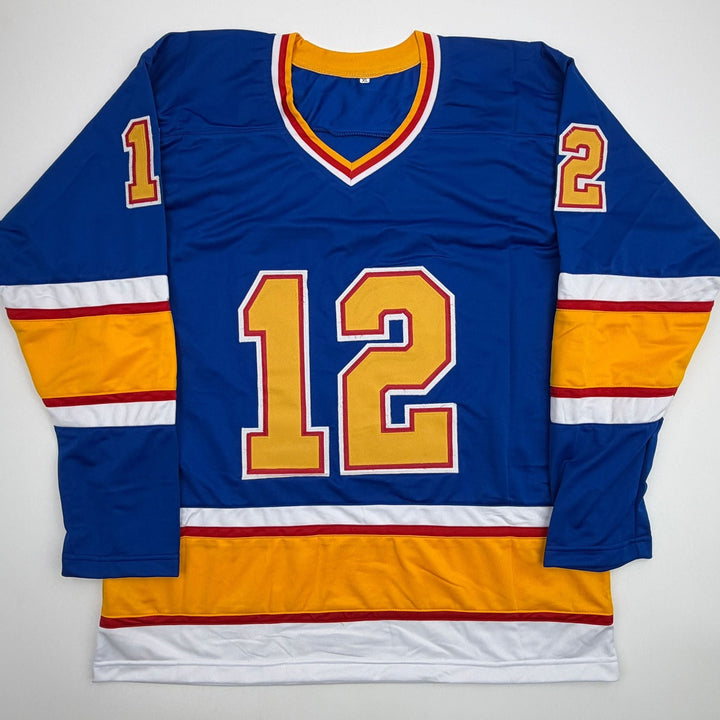Autographed/Signed Adam Oates Inscribed St. Louis Blue Jersey Beckett COA
