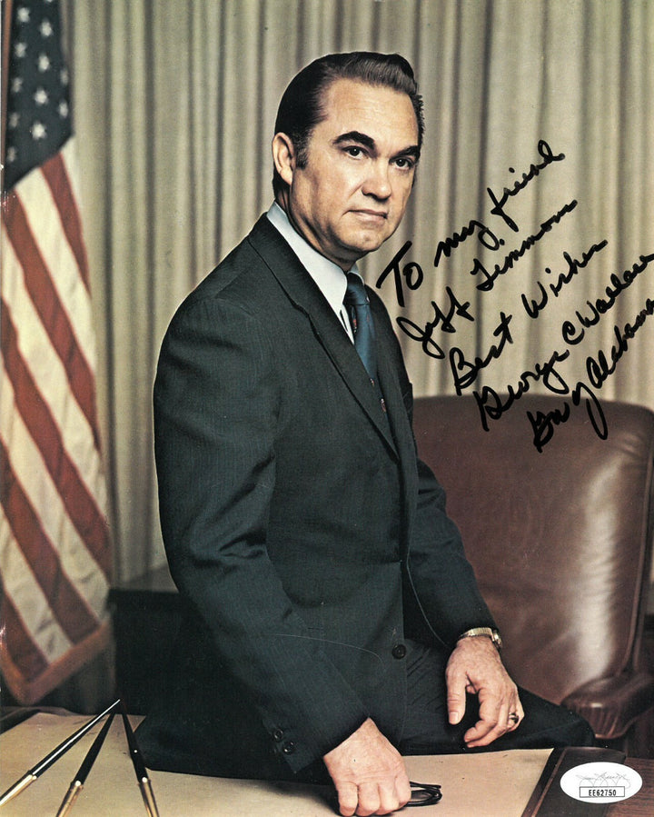 George C. Wallace signed Governor of Alabama 8x10 Photo To My Friend Jeff- JSA