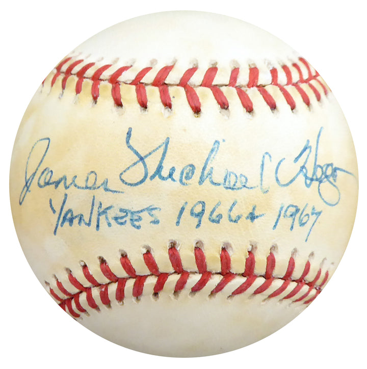 Mike Hegan Autographed AL Baseball Yankees Yankees 1966 & 1967 Beckett S78881