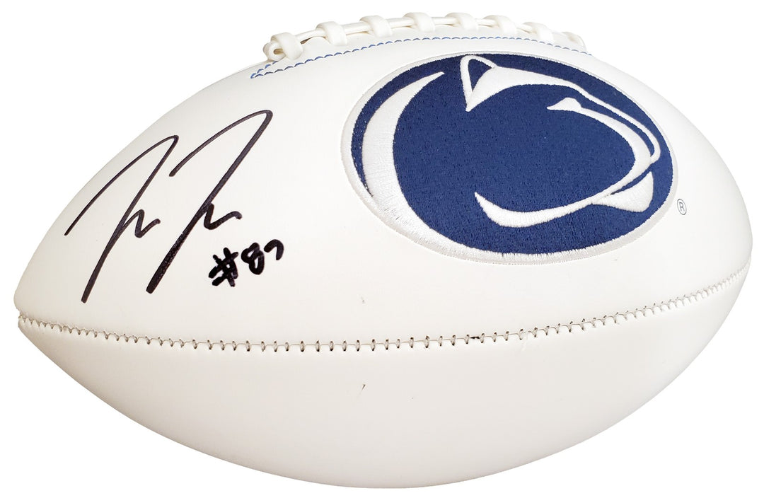 Pat Freiermuth Auto Signed Penn State Nittany Lions White Logo Football Beckett