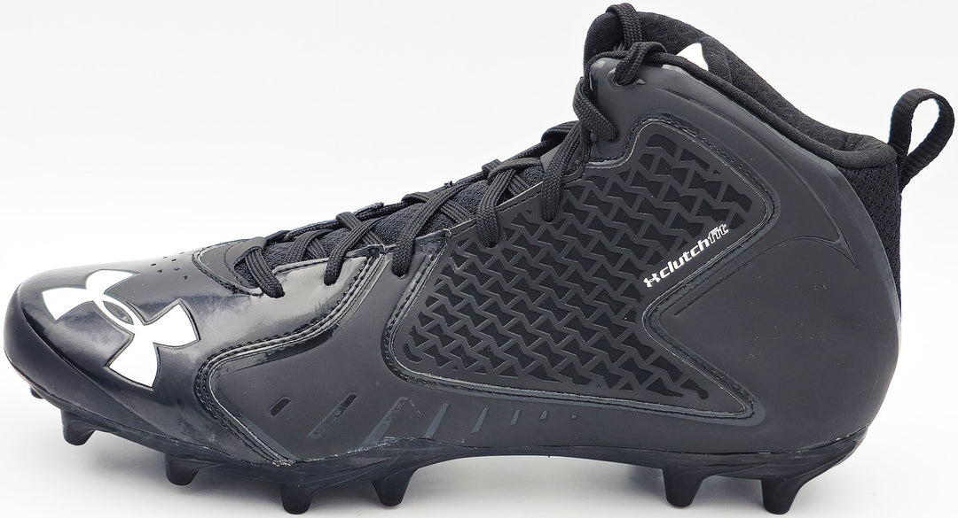 Tyler Lockett Auto Black Under Armour Team Fierce MC Cleats Seahawks Size 10.5