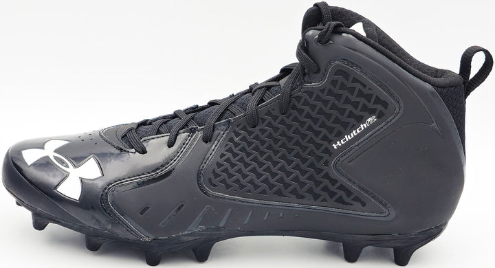 Tyler Lockett Auto Black Under Armour Team Fierce MC Cleats Seahawks Size 10.5