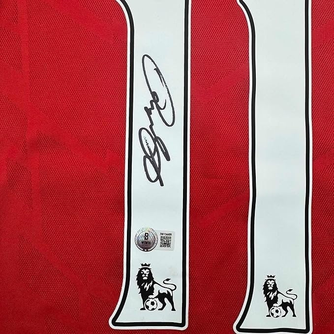 Framed Autographed/Signed Ryan Giggs 35x39 Manchester United Red Jersey COA