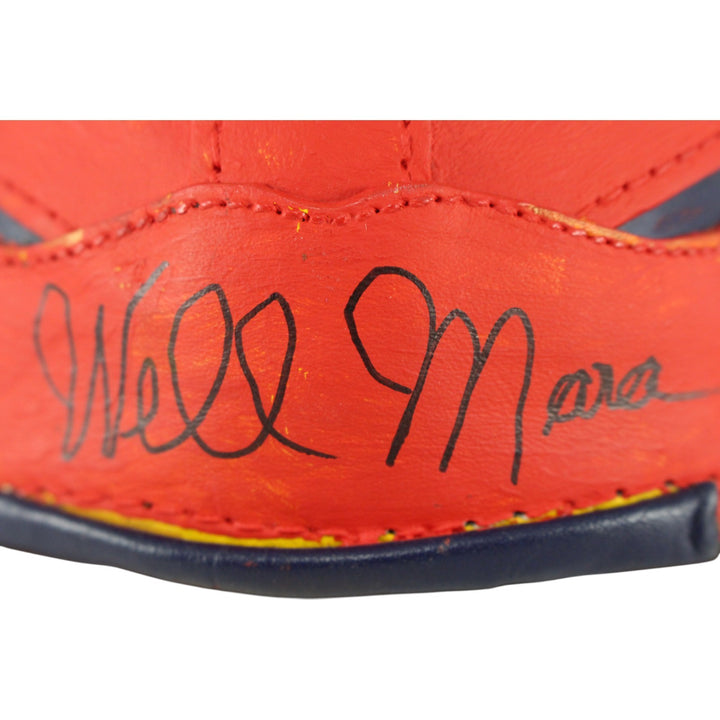 Wellington Mara Autographed/Signed New York Giants Leather Mini Helmet PSA 52756