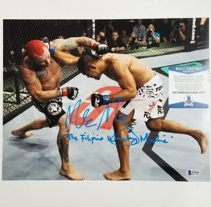 Mark Munoz signed "Filipino Wrecking Machine" 11x14 Photo UFC MMA ~ BAS COA
