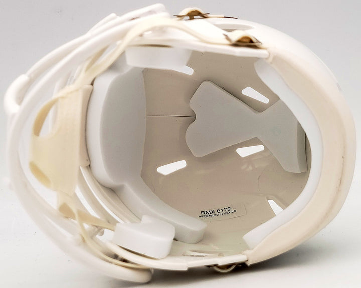 Quinn Ewers Autographed Signed Texas Longhorns White Speed Mini Helmet Beckett