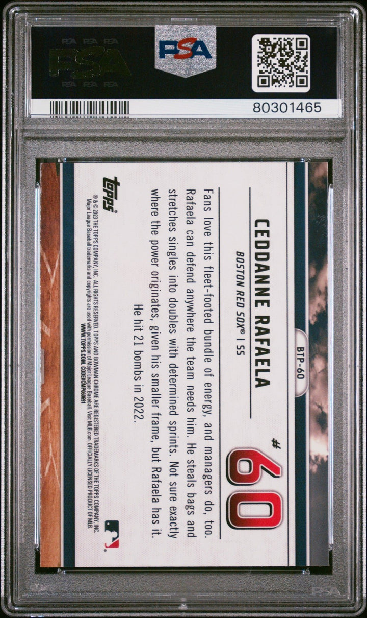 Graded 2023 Bowman Ceddanne Rafaela #BTP60 Scouts Top 100 Card PSA 10