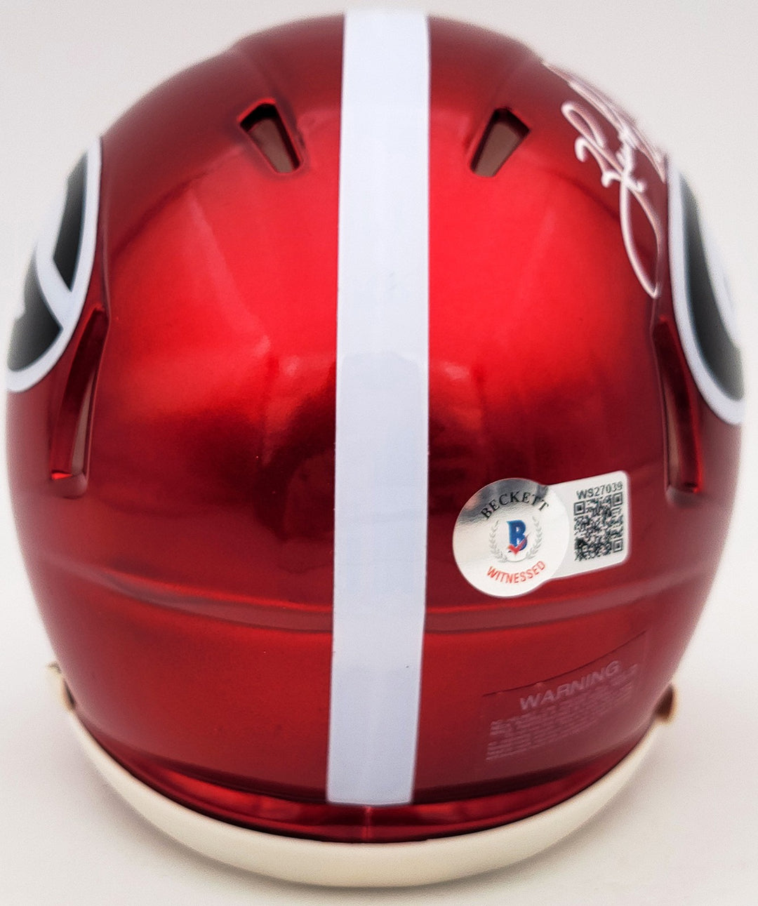 Herschel Walker Auto Signed Georgia Bulldogs Flash Red Speed Mini Helmet Beckett