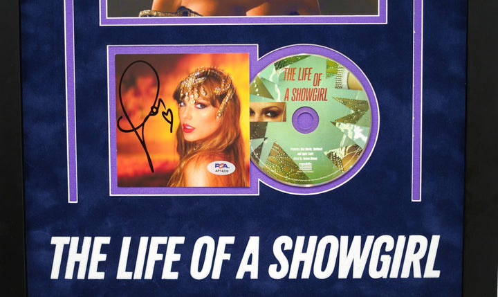 Taylor Swift Signed CD Cover Custom Framed PSA The Life of a Showgirl