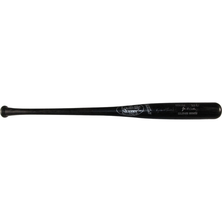 Joe Girardi Autographed Colorado Rockies Game Used Broken LS Black Bat 53923