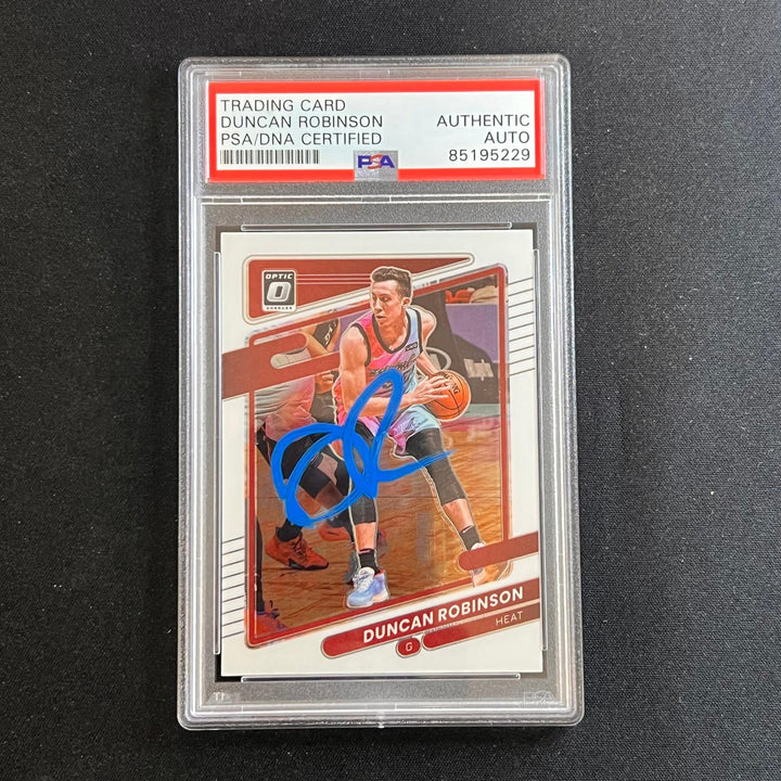 2021-22 Panini Donruss Optic #89 Duncan Robinson Signed Card AUTO PSA Slabbed He