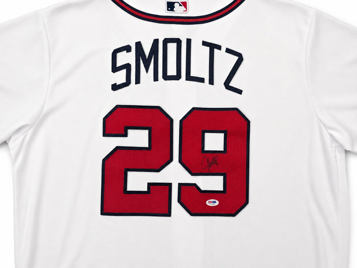 Atlanta Braves John Smoltz Signed White Nike Jersey Size XL PSA/DNA