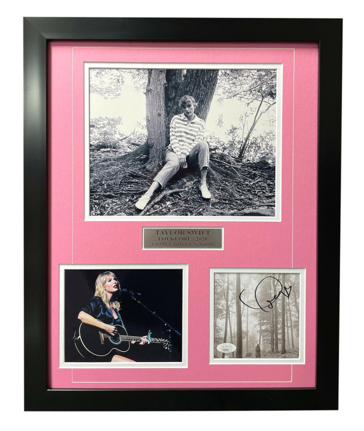 Taylor Swift Signed Folklore CD Cover Framed Album JSA COA Autograph Memorabilia