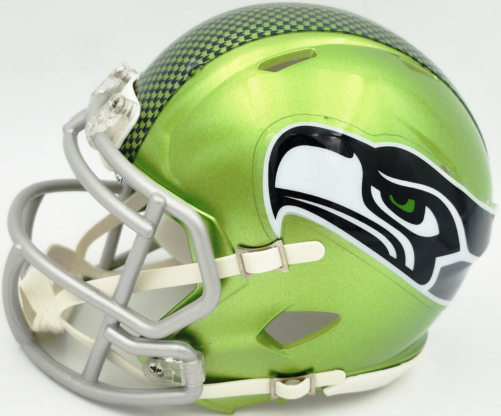 Abraham Abe Lucas Signed Seattle Seahawks Flash Green Speed Mini Helmet MCS Holo