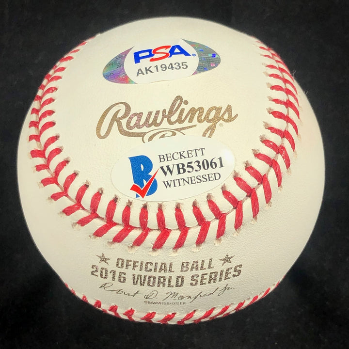 Aroldis Chapman signed 2016 World Series baseball PSA/DNA Chicago Cubs autograph