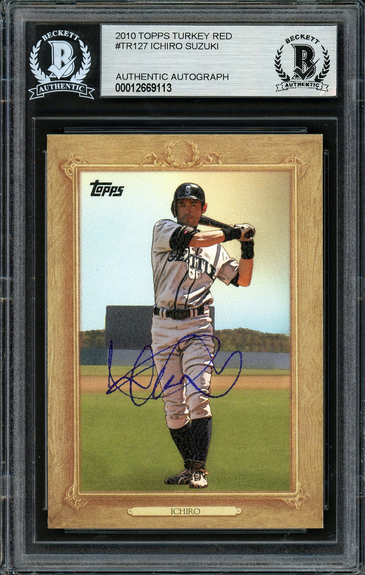 Ichiro Suzuki Signed 2010 Topps Turkey Red Card TR127 Mariners Beckett #12669113