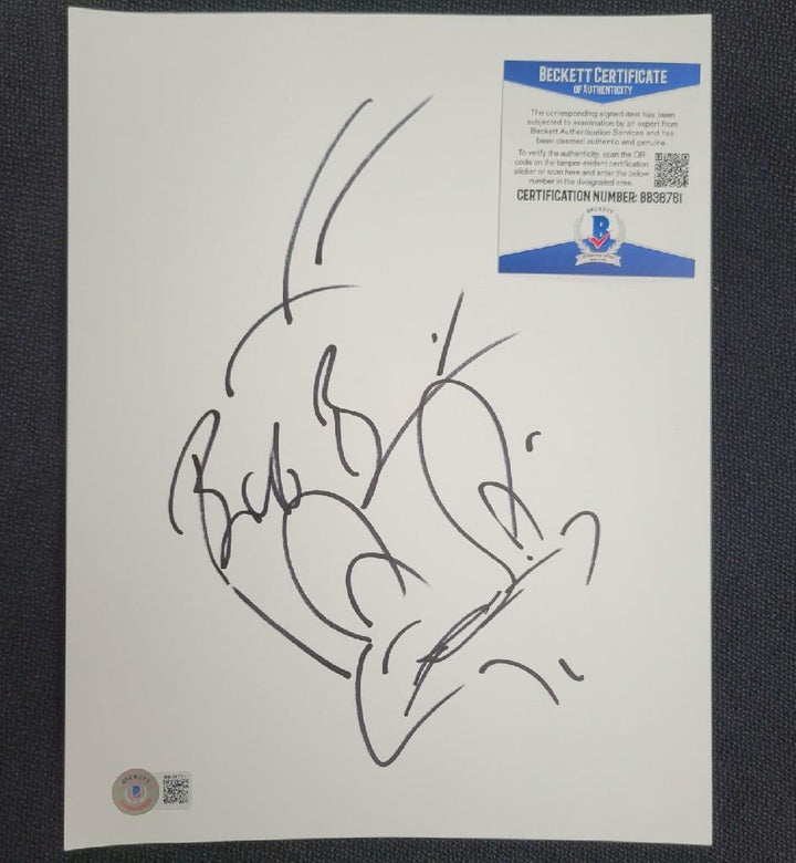 Voice Actor Bob Bergen signed Looney Tunes Tweety Sketch ~ Beckett BAS COA