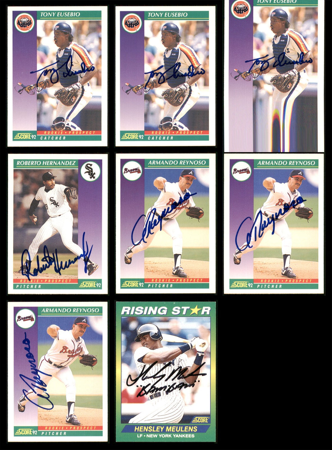 1992 Score Baseball Autographed Signed Cards Lot Of 128