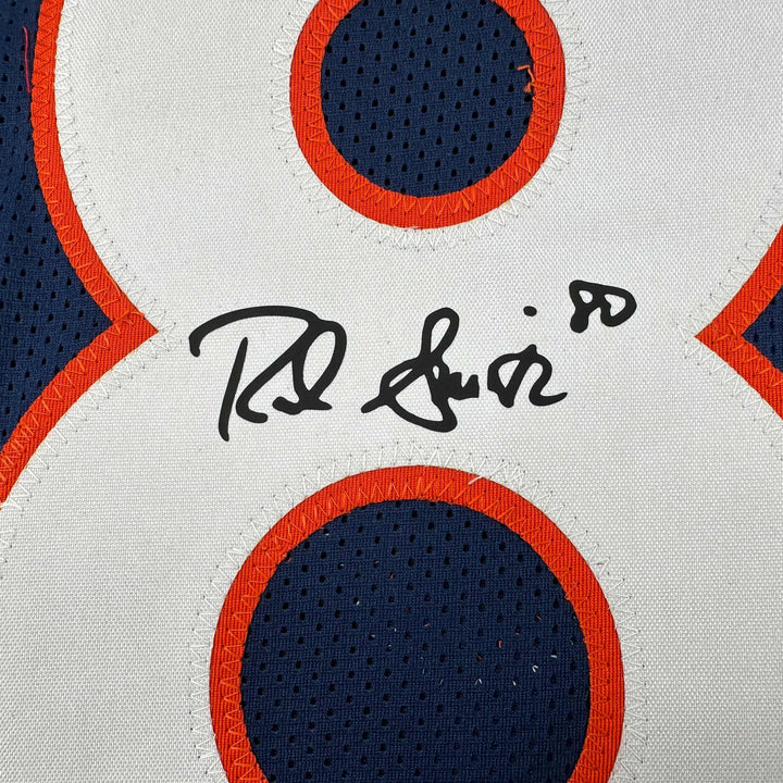 Facsimile Autographed Rod Smith Denver Blue Reprint Jersey Size Men's XL