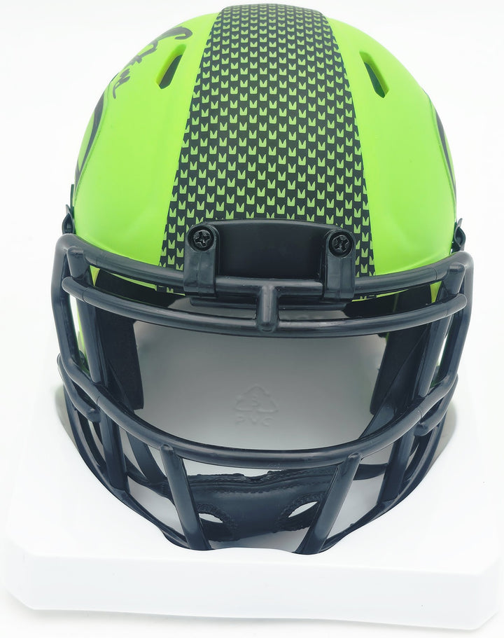 Byron Murphy II Signed Seahawks Rave Green Speed Mini Helmet (Smudged) MCS Holo