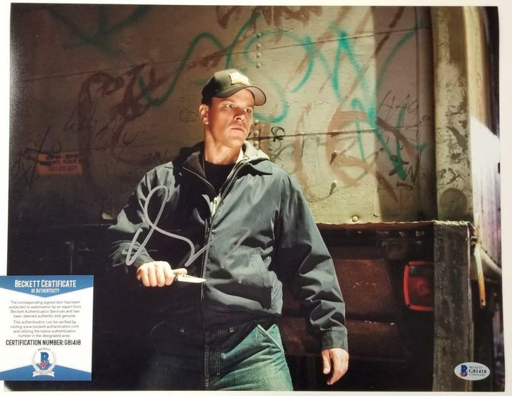 Actor Matt Damon signed Jason Bourne 11x14 Photo autograph A ~ Beckett BAS COA