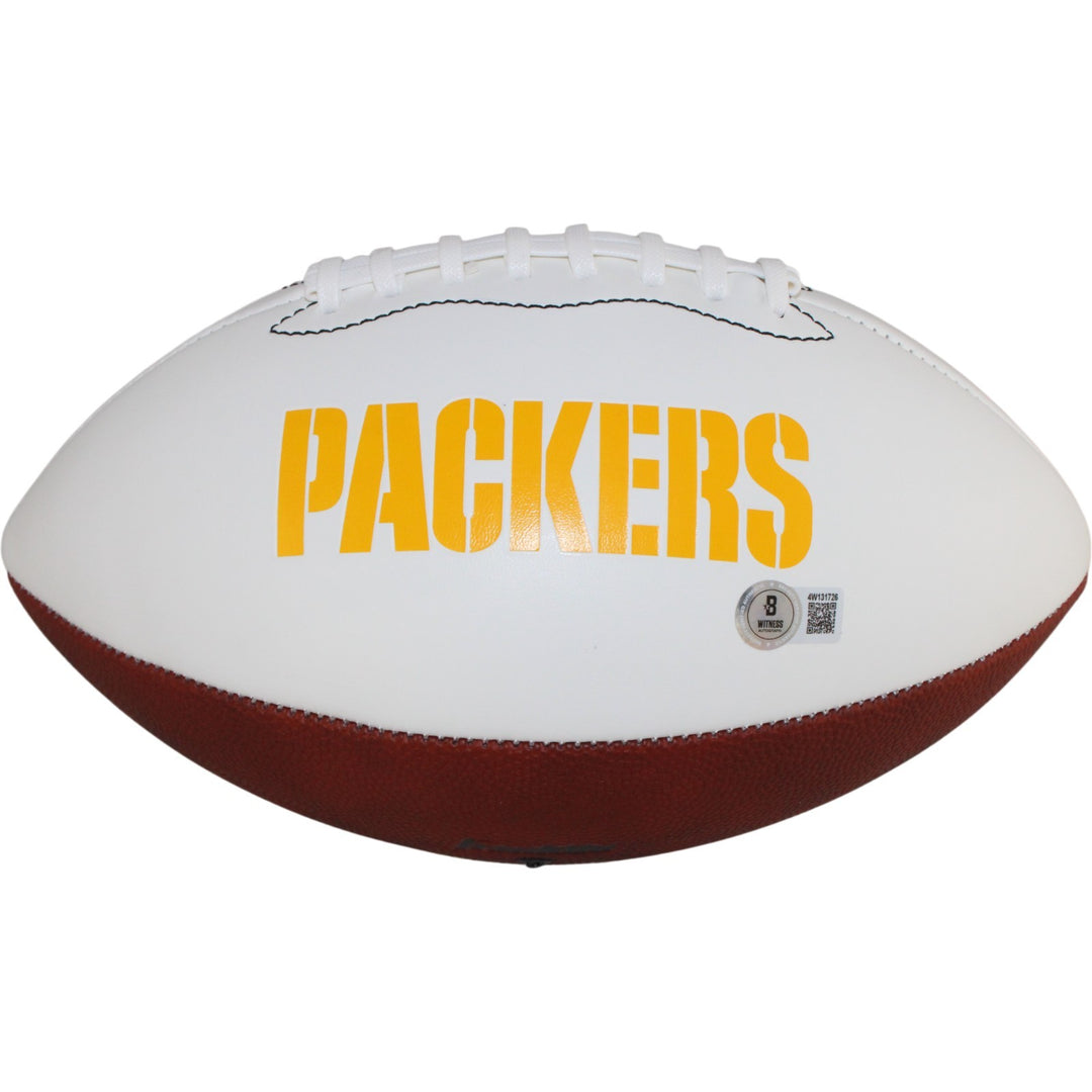 Sterling Sharpe Autographed Green Bay Packers Logo Football HOF Beckett W 53896