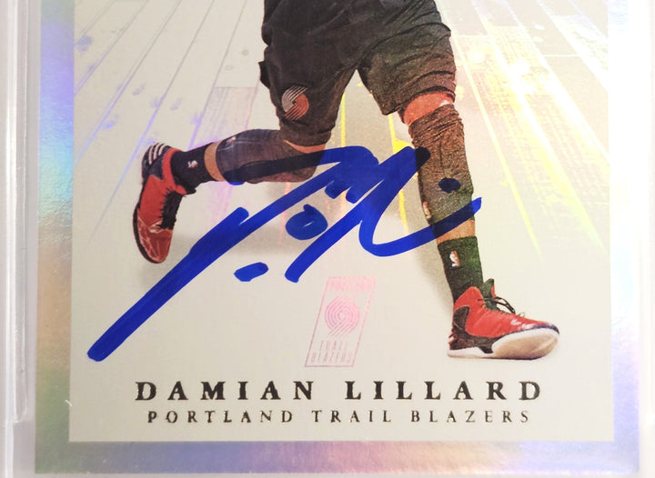 Damian Lillard Signed 2012-13 Panini Elite Court Vision RC 5 BGS 8.5 Sig 10 #/49